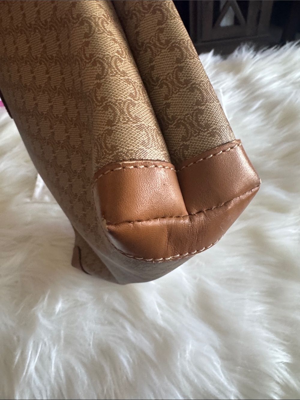 Vintage Celine Tan Macadam Pouch - Picture 6 of 7